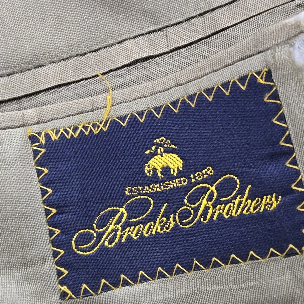 Brooks Brothers Blazer Mens 44 Olive Green Sport‎ Coat Jacket Classic USA Made